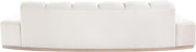 Jace 106" Velvet Upholstered Upholstered Sofa in Cream - 44093Cream-S