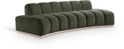 Jace 106" Velvet Upholstered Upholstered Sofa in Green - 44093Green-S