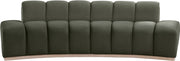Jace 106" Velvet Upholstered Upholstered Sofa in Green - 44093Green-S