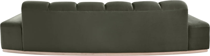 Jace 106" Velvet Upholstered Upholstered Sofa in Green - 44093Green-S