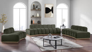 Jace 106" Velvet Upholstered Upholstered Sofa in Green - 44093Green-S