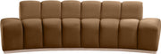 Jace 106" Velvet Upholstered Upholstered Sofa in Saddle - 44093Saddle-S