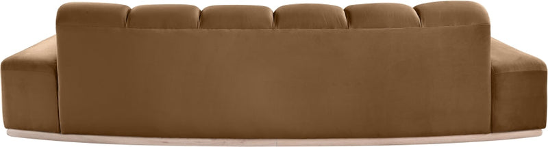 Jace 106" Velvet Upholstered Upholstered Sofa in Saddle - 44093Saddle-S