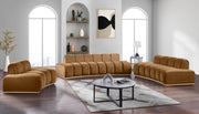 Jace 106" Velvet Upholstered Upholstered Sofa in Saddle - 44093Saddle-S