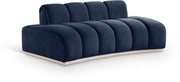 Jace 78.5" Velvet Upholstered Upholstered Loveseat in Blue - 44093Navy-L