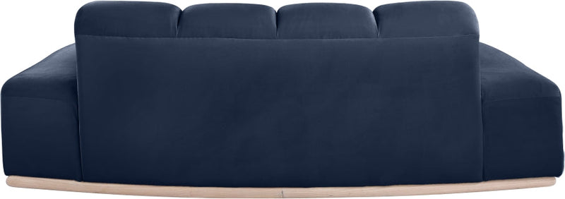 Jace 78.5" Velvet Upholstered Upholstered Loveseat in Blue - 44093Navy-L
