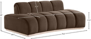 Jace 78.5" Velvet Upholstered Upholstered Loveseat in Brown - 44093Brown-L