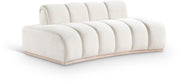 Jace 78.5" Velvet Upholstered Upholstered Loveseat in Cream - 44093Cream-L