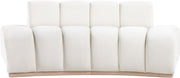 Jace 78.5" Velvet Upholstered Upholstered Loveseat in Cream - 44093Cream-L