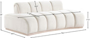 Jace 78.5" Velvet Upholstered Upholstered Loveseat in Cream - 44093Cream-L