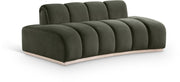 Jace 78.5" Velvet Upholstered Upholstered Loveseat in Green - 44093Green-L