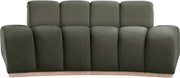 Jace 78.5" Velvet Upholstered Upholstered Loveseat in Green - 44093Green-L