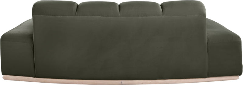 Jace 78.5" Velvet Upholstered Upholstered Loveseat in Green - 44093Green-L