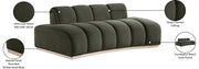 Jace 78.5" Velvet Upholstered Upholstered Loveseat in Green - 44093Green-L