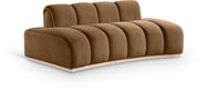 Jace 78.5" Velvet Upholstered Upholstered Loveseat in Saddle - 44093Saddle-L