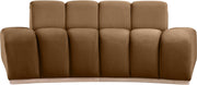 Jace 78.5" Velvet Upholstered Upholstered Loveseat in Saddle - 44093Saddle-L