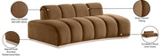 Jace 78.5" Velvet Upholstered Upholstered Loveseat in Saddle - 44093Saddle-L