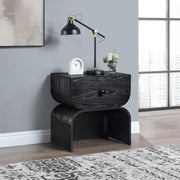 Jace Oak Veneer Night Stand in Black - 383Black-NS