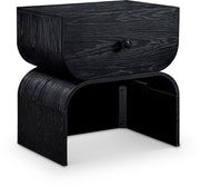 Jace Oak Veneer Night Stand in Black - 383Black-NS