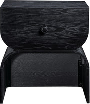 Jace Oak Veneer Night Stand in Black - 383Black-NS