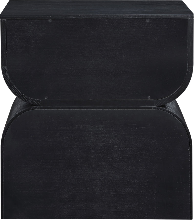 Jace Oak Veneer Night Stand in Black - 383Black-NS