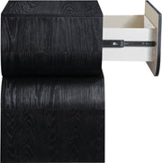 Jace Oak Veneer Night Stand in Black - 383Black-NS