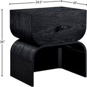 Jace Oak Veneer Night Stand in Black - 383Black-NS