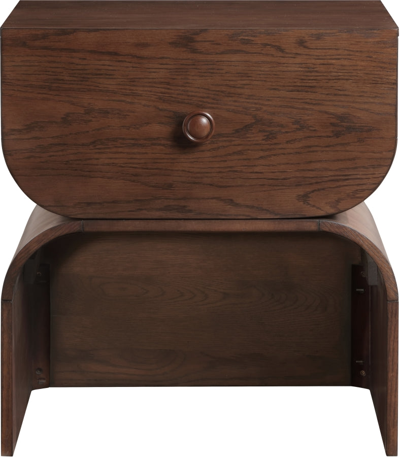 Jace Oak Veneer Night Stand in Brown - 383Brown-NS