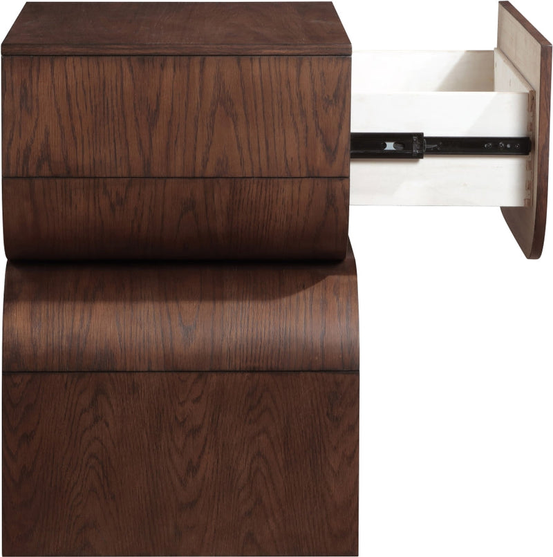Jace Oak Veneer Night Stand in Brown - 383Brown-NS