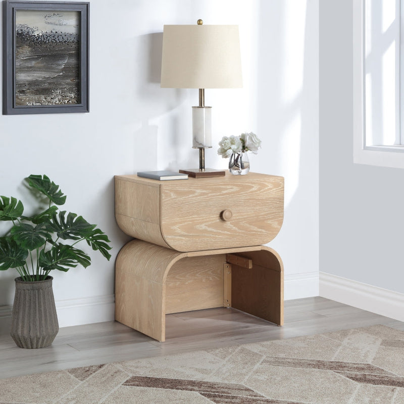 Jace Oak Veneer Night Stand in Natural - 383Natural-NS