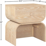 Jace Oak Veneer Night Stand in Natural - 383Natural-NS