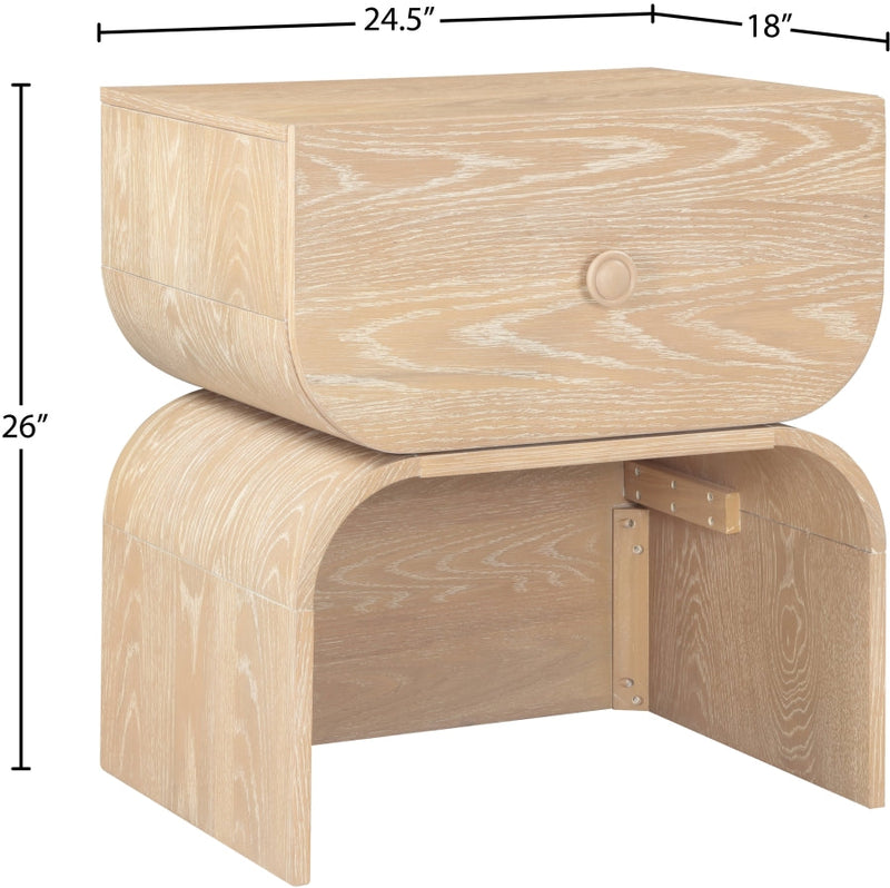 Jace Oak Veneer Night Stand in Natural - 383Natural-NS
