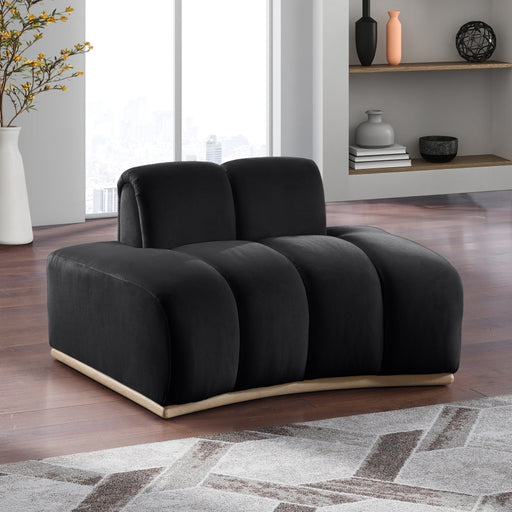 Jace Velvet Upholstered Accent Chair in Black - 44093Black-C