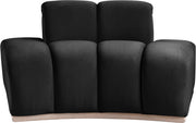 Jace Velvet Upholstered Accent Chair in Black - 44093Black-C