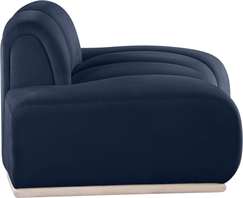 Jace Velvet Upholstered Accent Chair in Blue - 44093Navy-C