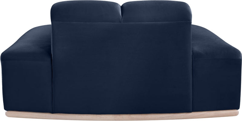 Jace Velvet Upholstered Accent Chair in Blue - 44093Navy-C