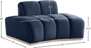 Jace Velvet Upholstered Accent Chair in Blue - 44093Navy-C
