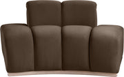 Jace Velvet Upholstered Accent Chair in Brown - 44093Brown-C