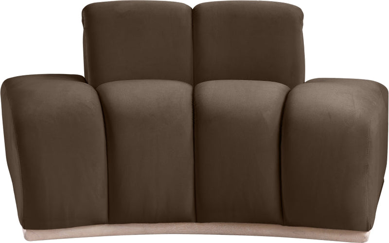 Jace Velvet Upholstered Accent Chair in Brown - 44093Brown-C