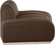 Jace Velvet Upholstered Accent Chair in Brown - 44093Brown-C