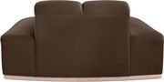 Jace Velvet Upholstered Accent Chair in Brown - 44093Brown-C
