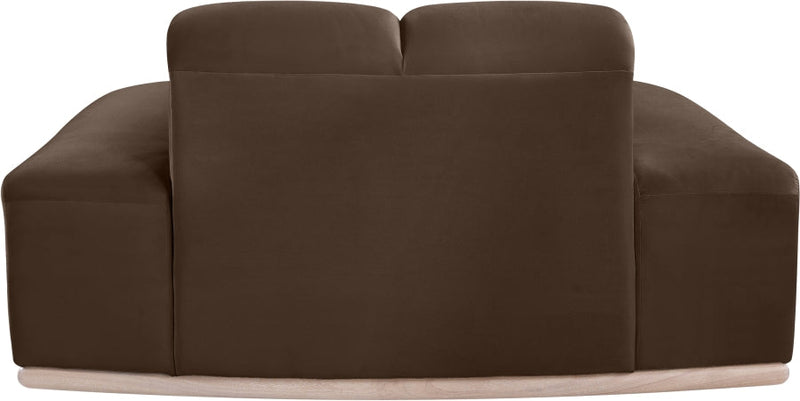 Jace Velvet Upholstered Accent Chair in Brown - 44093Brown-C