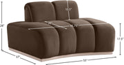 Jace Velvet Upholstered Accent Chair in Brown - 44093Brown-C