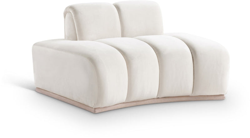 Jace Velvet Upholstered Accent Chair in Cream - 44093Cream-C