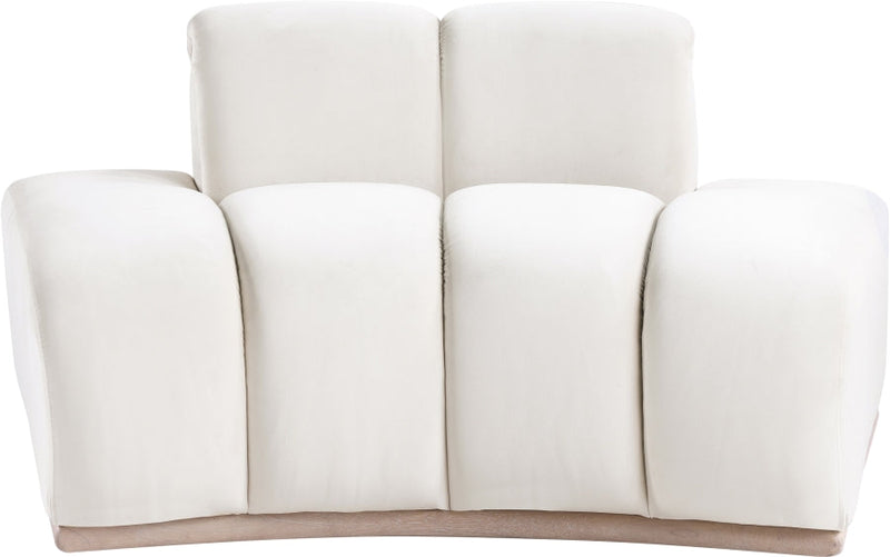 Jace Velvet Upholstered Accent Chair in Cream - 44093Cream-C