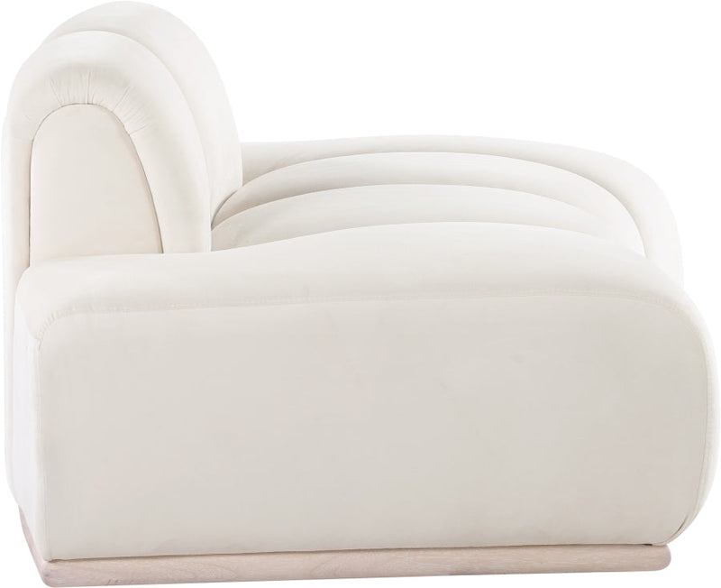 Jace Velvet Upholstered Accent Chair in Cream - 44093Cream-C