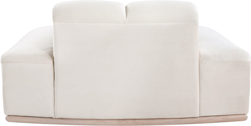 Jace Velvet Upholstered Accent Chair in Cream - 44093Cream-C