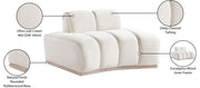 Jace Velvet Upholstered Accent Chair in Cream - 44093Cream-C