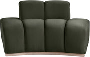 Jace Velvet Upholstered Accent Chair in Green - 44093Green-C