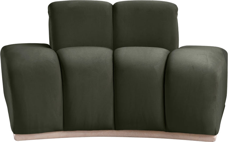 Jace Velvet Upholstered Accent Chair in Green - 44093Green-C